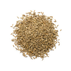 Cumin seeds isolated on white background