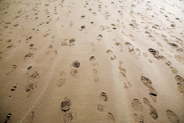Footprints on sand