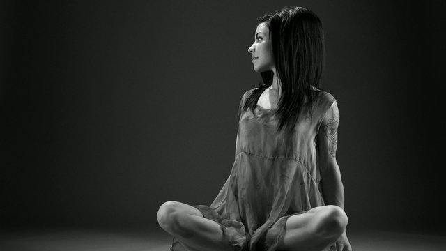 Beautiful Sexy Woman in Lingerie, Rotating, Loopable, B&W