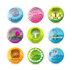 Glass eco badges