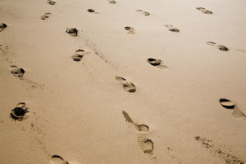 Footprints on sand