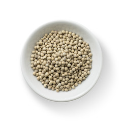 White Peppercorn isolated on white background