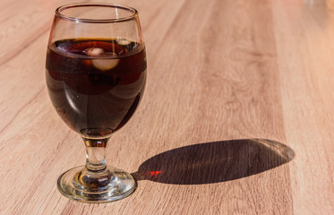 A glass of Coca cola