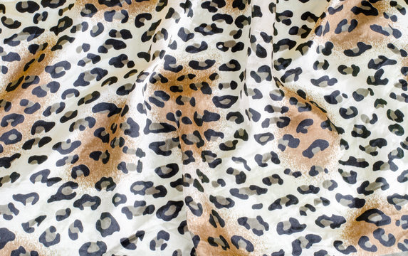 Crumpled leopard texture background