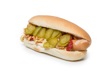Hot Dog on white