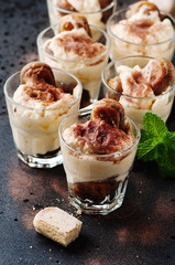 Traditioanl italian tiramisu cake