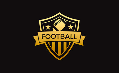Football Shield Vector Logo