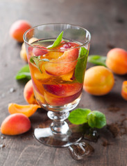 Summer drink with apricot