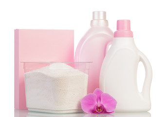 Fototapeta na wymiar Pink washing powder