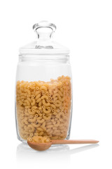 Uncooked italian pasta