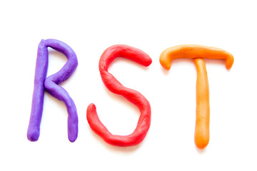 plasticine letters RST