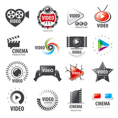 Obraz premium biggest collection of vector logos for video production