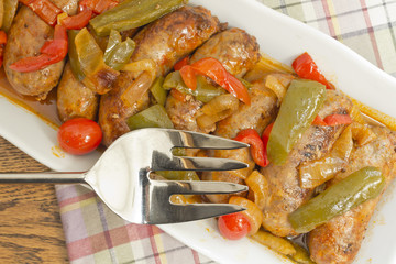 Sausage Onions Peppers