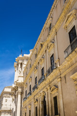 Fototapeta premium Part of Piazza del Duomo, Syracuse, Sicily, Italy