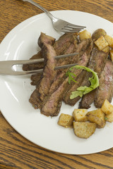 Sliced Steak Potatoes