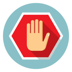 No entry hand icon