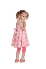  little girl with pink dress 