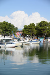 Fototapeta na wymiar Boote bei Novigrad, Istrien,Kroatien