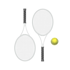 Vector Tennis Rackets with Ball