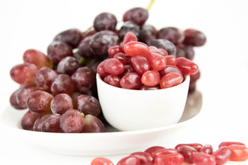 purple grapes vs purple jelly beans