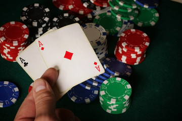 card poker casino chips