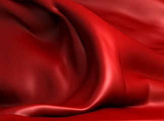 Red Abstract Cloth Folds