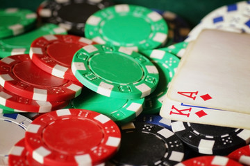 card poker casino chips