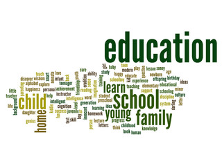 Conceptual education word cloud