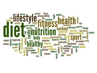 Conceptual health word cloud