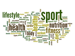 Fototapeta premium Conceptual health word cloud