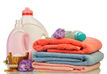 Obraz na płótnie Canvas Washing powder and cleaning items