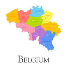 Belgium regional map