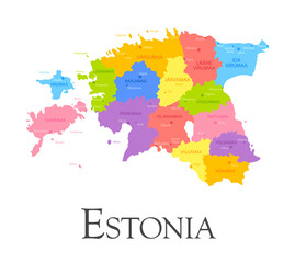 Estonia regional map