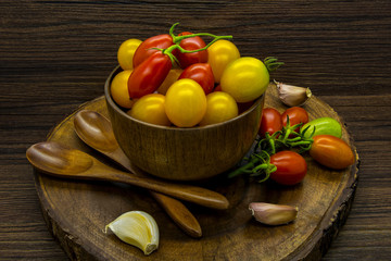 Cherry tomatoes still life