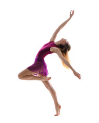 young attractive flexible female dancer