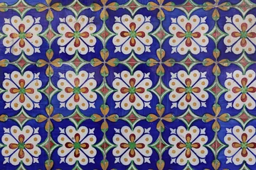Papier Peint photo Lavable Tuiles marocaines Azulejos de Lisbonne