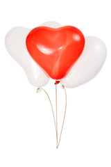 Fototapeta na wymiar Heart shaped balloons