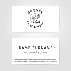 Business cards vector design for trainers and sport equipment