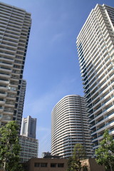 横浜みなとみらい21の高層マンション群