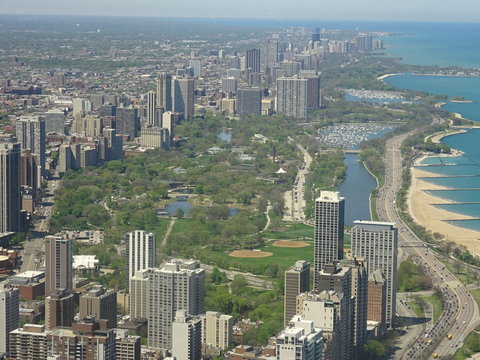 Vue sur le parc de Chicago