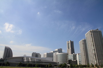 臨港パークから見た横浜みなとみらい21