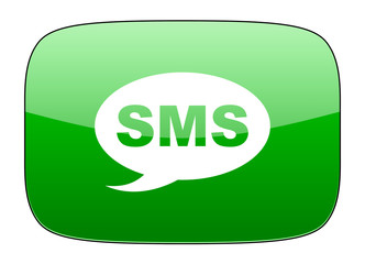 sms green icon message sign