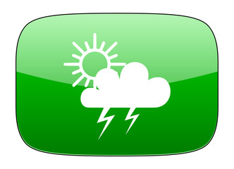 storm green icon waether forecast sign