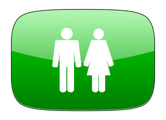 couple green icon people sign team symbol