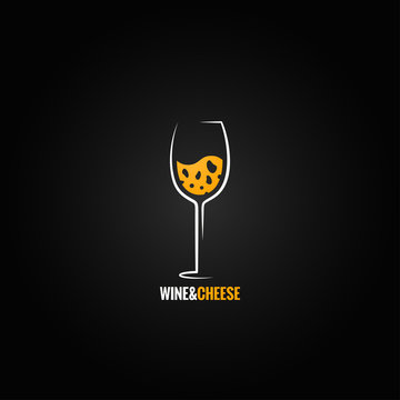 wine and cheese design background