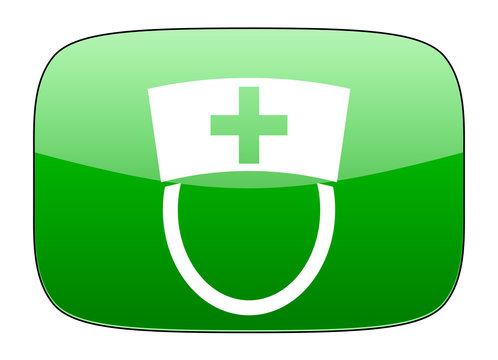 nurse green icon hospital sign