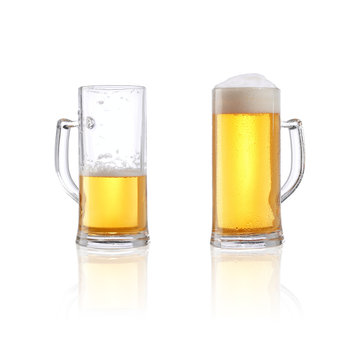 Beer glass half full or half empty