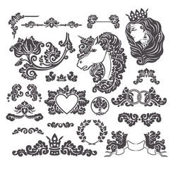 Medieval decorative wedding set