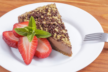 Chocolate cacke plate