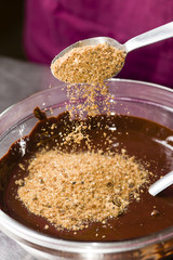 Ingredients for preparation of artisanal chocolate bar